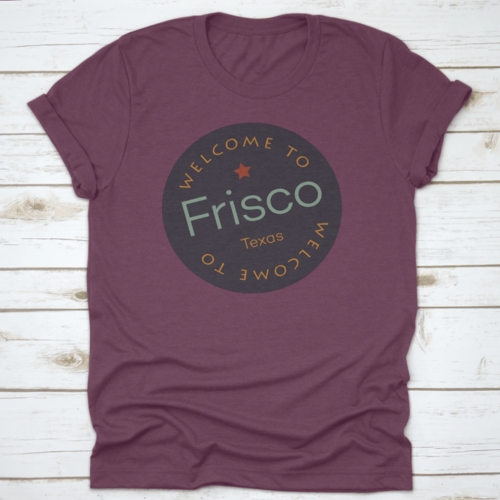 Welcome To Frisco Texas Tourism Badge Or Label Sticker. Isolated On