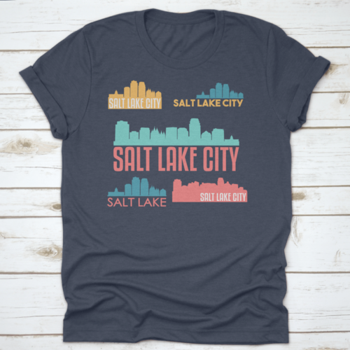 Salt Lake City Utah Usa Flat Icon Skyline Silhouette Design City