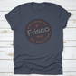 Welcome To Frisco Texas Tourism Badge Or Label Sticker. Isolated On