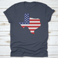 American Flag Within The Texas State Shape Map State Word Cloud