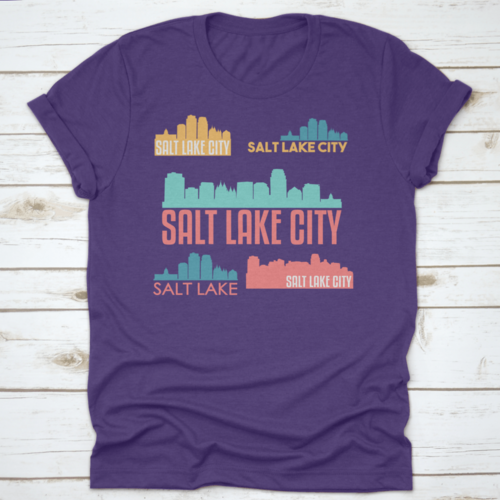 Salt Lake City Utah Usa Flat Icon Skyline Silhouette Design City