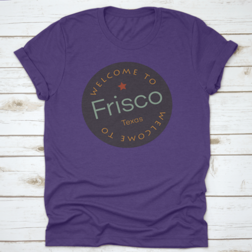 Welcome To Frisco Texas Tourism Badge Or Label Sticker. Isolated On