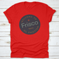 Welcome To Frisco Texas Tourism Badge Or Label Sticker. Isolated On