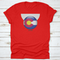 Colorado Flag In Circle Shape National Flag Of Colorado Flag In Grungy