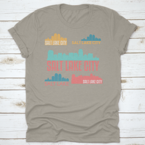 Salt Lake City Utah Usa Flat Icon Skyline Silhouette Design City