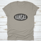 Simple Abstract And Flat Graphic Design Of A State: Kansas The