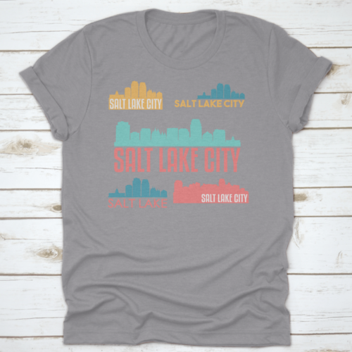 Salt Lake City Utah Usa Flat Icon Skyline Silhouette Design City