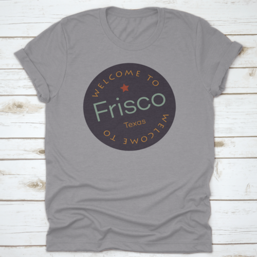 Welcome To Frisco Texas Tourism Badge Or Label Sticker. Isolated On