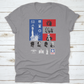 Usa Symbols Icon Set With Flag Travel Destination Shirt