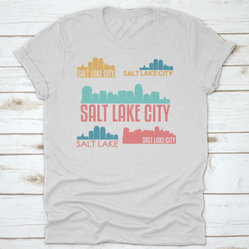 Salt Lake City Utah Usa Flat Icon Skyline Silhouette Design City