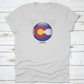 Colorado Flag In Circle Shape National Flag Of Colorado Flag In Grungy