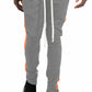 CLASSIC SLIM  FIT TRACK PANTS- GREY/ ORANGE