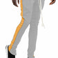CLASSIC SLIM  FIT TRACK PANTS- GREY/ ORANGE