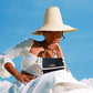 KEMALA Palm Straw Hat In Nude
