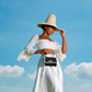 KEMALA Palm Straw Hat In Nude