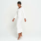 MARJORIE Bamboo Ruffle Dress, in Off-white