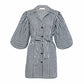 MEGHAN Mini Gingham Dress, in Black