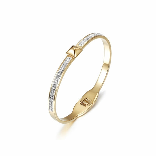Square CZ Buckle Bangle