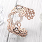 Hollow Clover Wide Cuff Bracelet