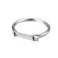 D Shape Mens Screw Bar Bangle