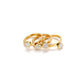 3-Stack Gold Clover CZ Rings, Set of 3