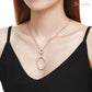 Open Oval CZ Necklace