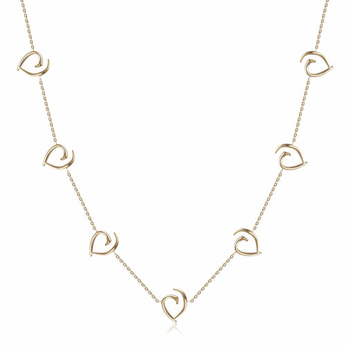 Open Heart Charm Necklace