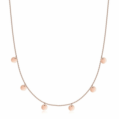 Discs Dangle Charm Necklace