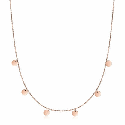 Discs Dangle Charm Necklace