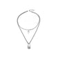 Cross & Tag Double Pendant Necklace
