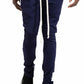 CLASSIC SLIM  FIT TRACK PANTS- NAVY/ WHITE