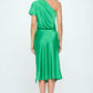 Stretch Satin One Shoulder Dress