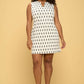 Ivory V neck Sleeveless Dress