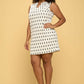 Ivory V neck Sleeveless Dress