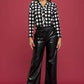 Faux Leather Straight Leg Pants