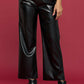 Faux Leather Straight Leg Pants
