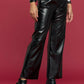 Faux Leather Straight Leg Pants