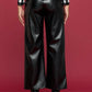 Faux Leather Straight Leg Pants