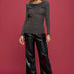 Polka Dot Cowl Neck Top