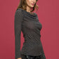Polka Dot Cowl Neck Top