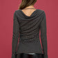 Polka Dot Cowl Neck Top