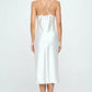 Satin Bias Slip Dress with Slit