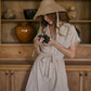 REIGN Jute Straw Hat In Nude Beige