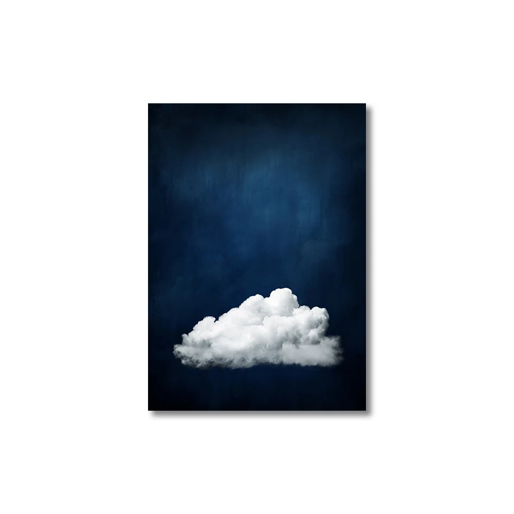 Green Cloud Print Background Abstract Wall Art Canvas Painting Nordic Minimalist Canvas Poster for Living Room Home Decoration