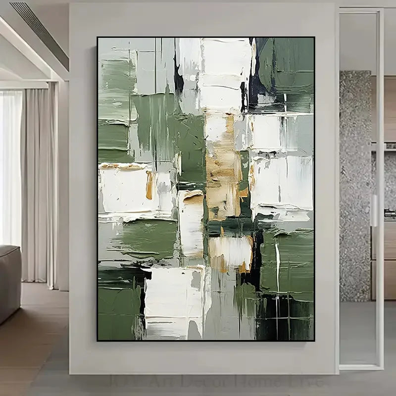 Original Large Beige Blue Abstract Handmade Canvas Painting Gray Minimalist Art White Wall Art Textured Painting Home Decoration