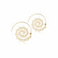 VINTAGE CIRCLE ROUND SPIRAL EARRINGS