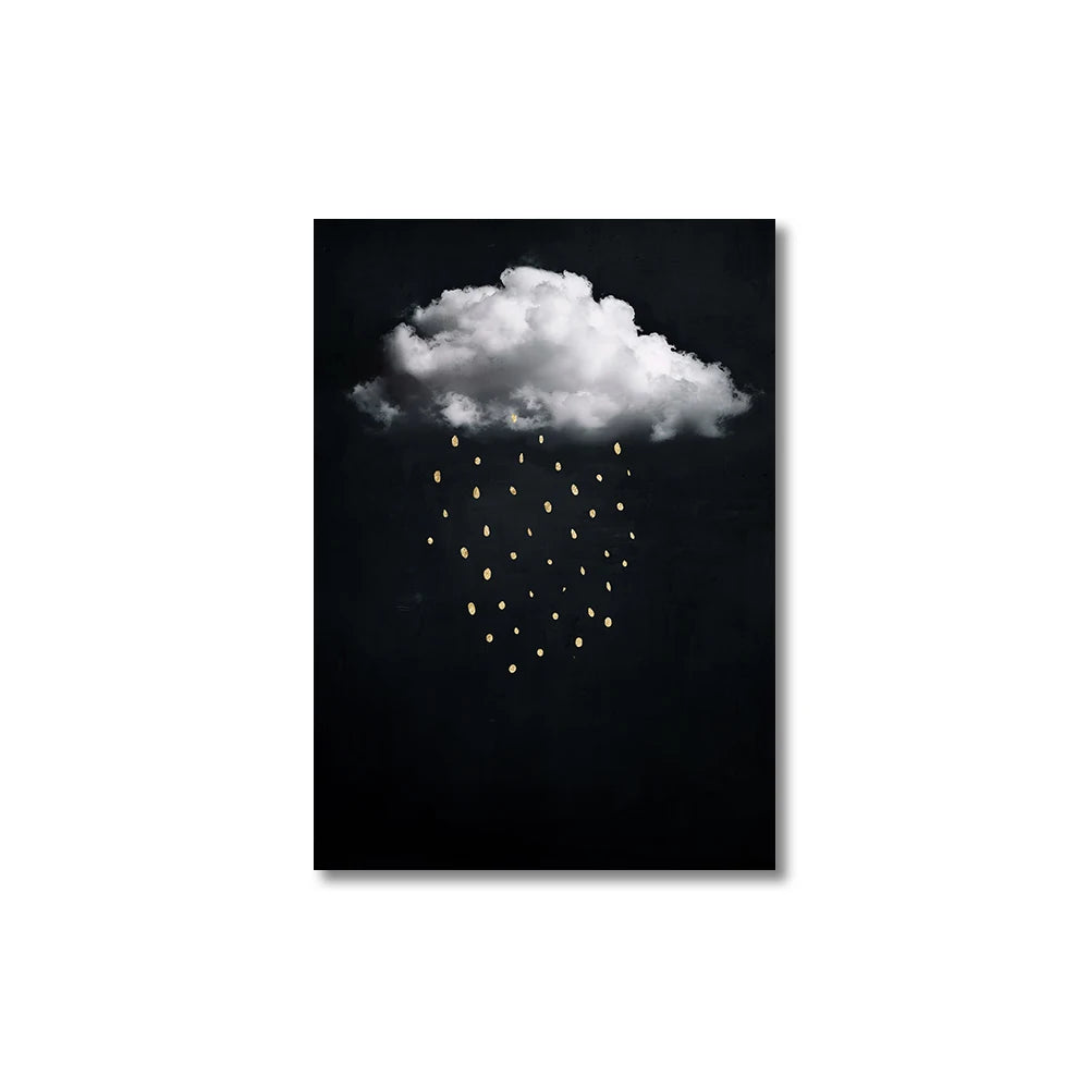 Green Cloud Print Background Abstract Wall Art Canvas Painting Nordic Minimalist Canvas Poster for Living Room Home Decoration
