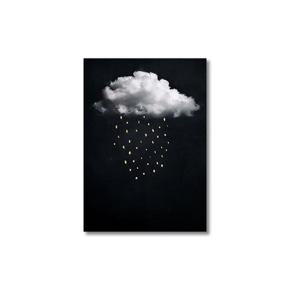 Green Cloud Print Background Abstract Wall Art Canvas Painting Nordic Minimalist Canvas Poster for Living Room Home Decoration