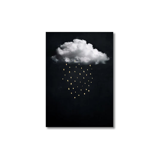 Green Cloud Print Background Abstract Wall Art Canvas Painting Nordic Minimalist Canvas Poster for Living Room Home Decoration