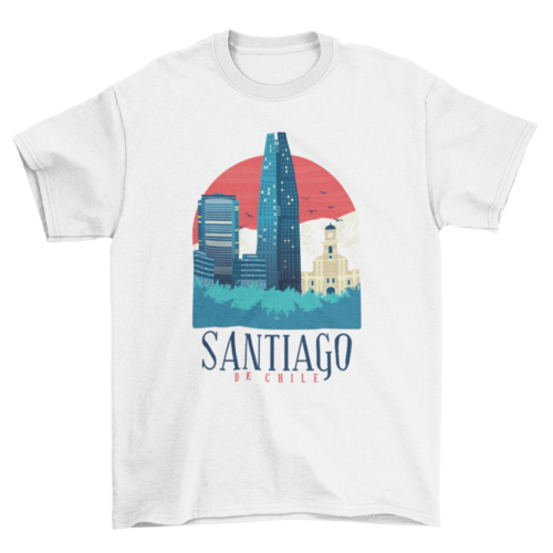 Santiago de Chile skyline t-shirt